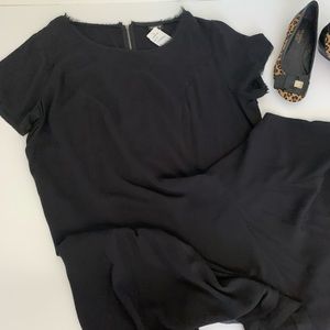 Torrid Black Flowy Dress Short Sleeve Frayed Hems